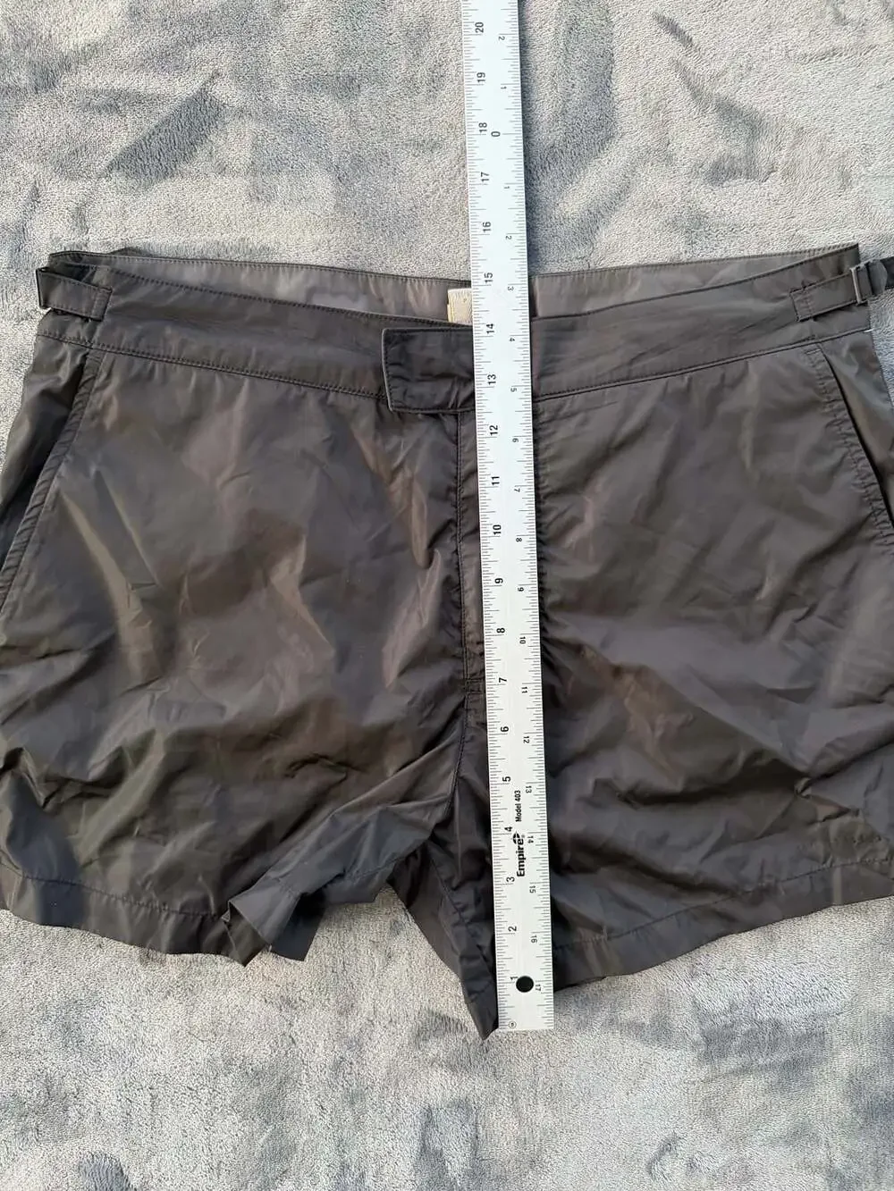 Burberry Brit  Black Nylon Swim Shorts with Adjustable Side Tabs